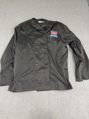 Chef Works Black Double-Breasted Chef Coat XL USDA Choice Logo